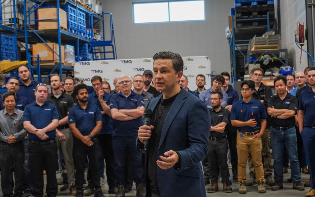 MP Pierre Poilievre Tours Tri-Mach Manufacturing Headquarters